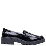 Girls' Geox J Casey G.C Smooth Leather Junior School Shoes
