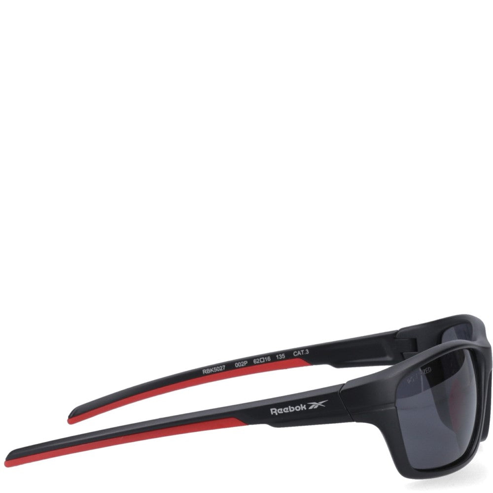 Men's Reebok Reebok Score Polarised Black/Red Wrap Sunglasses