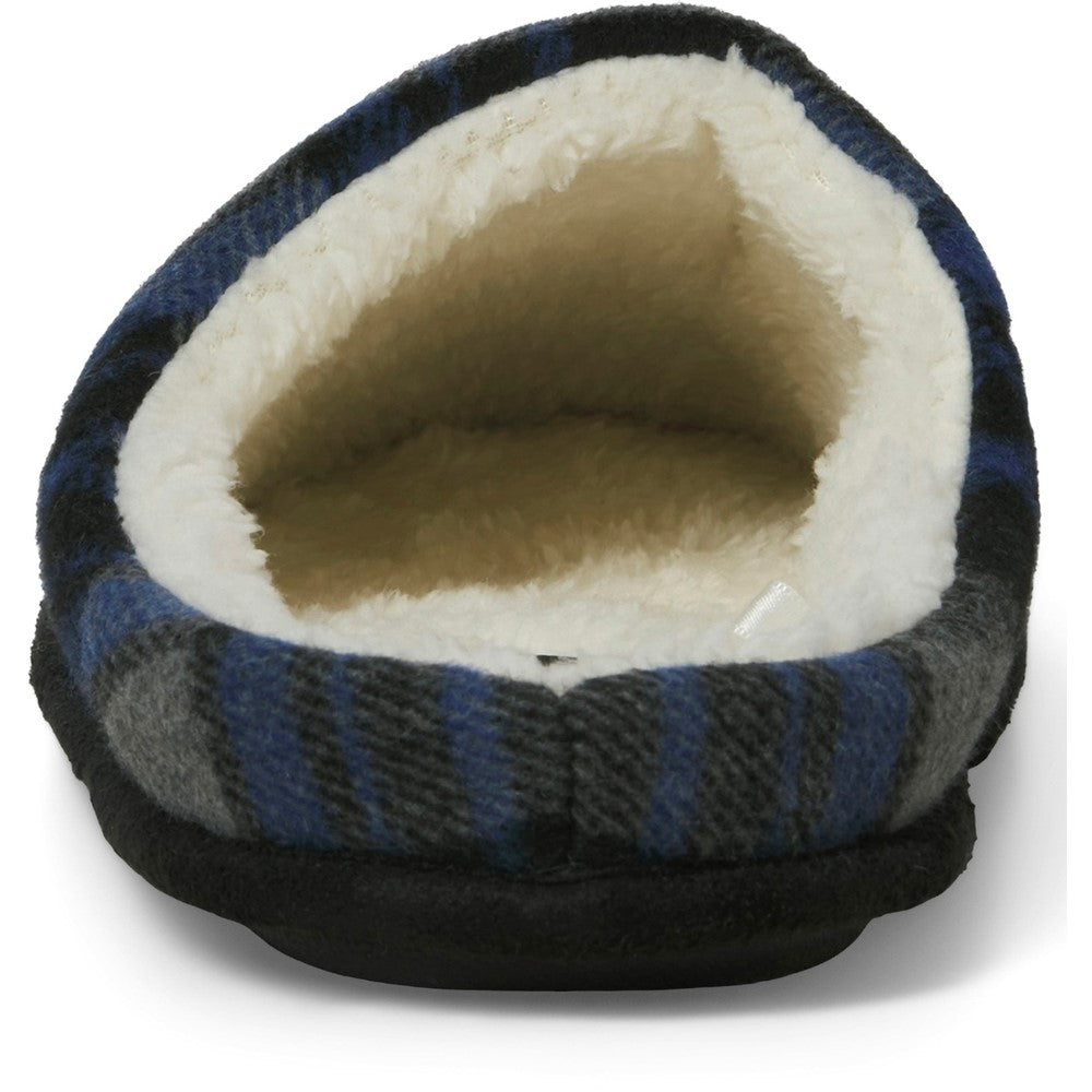 Men's Jack & Jones Murphy Mule Checked House Slipper with Microfibre Lining