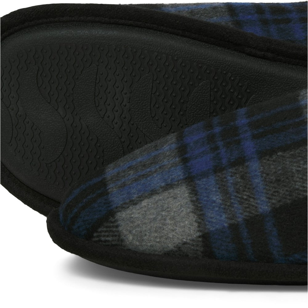 Men's Jack & Jones Murphy Mule Checked House Slipper with Microfibre Lining