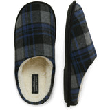 Men's Jack & Jones Murphy Mule Checked House Slipper with Microfibre Lining
