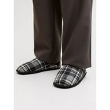 Men's Jack & Jones Murphy Mule Checked House Slipper with Microfibre Lining