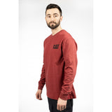 Men's Caterpillar Trademark Banner Long Sleeve T-Shirt
