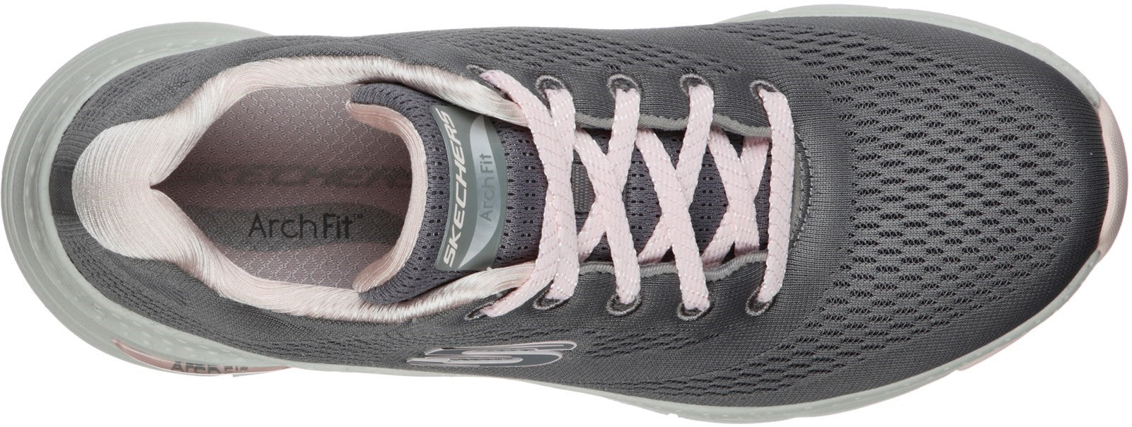 Skechers Women's Arch FIT - Sunny Outlook Shoe, Gray Knit Mesh