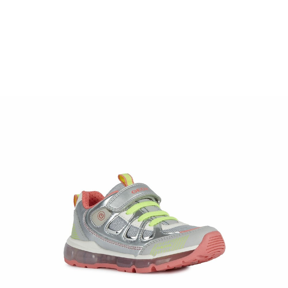 Girls' Geox J Android Girl C Lace up and Touch Fastening Trainer