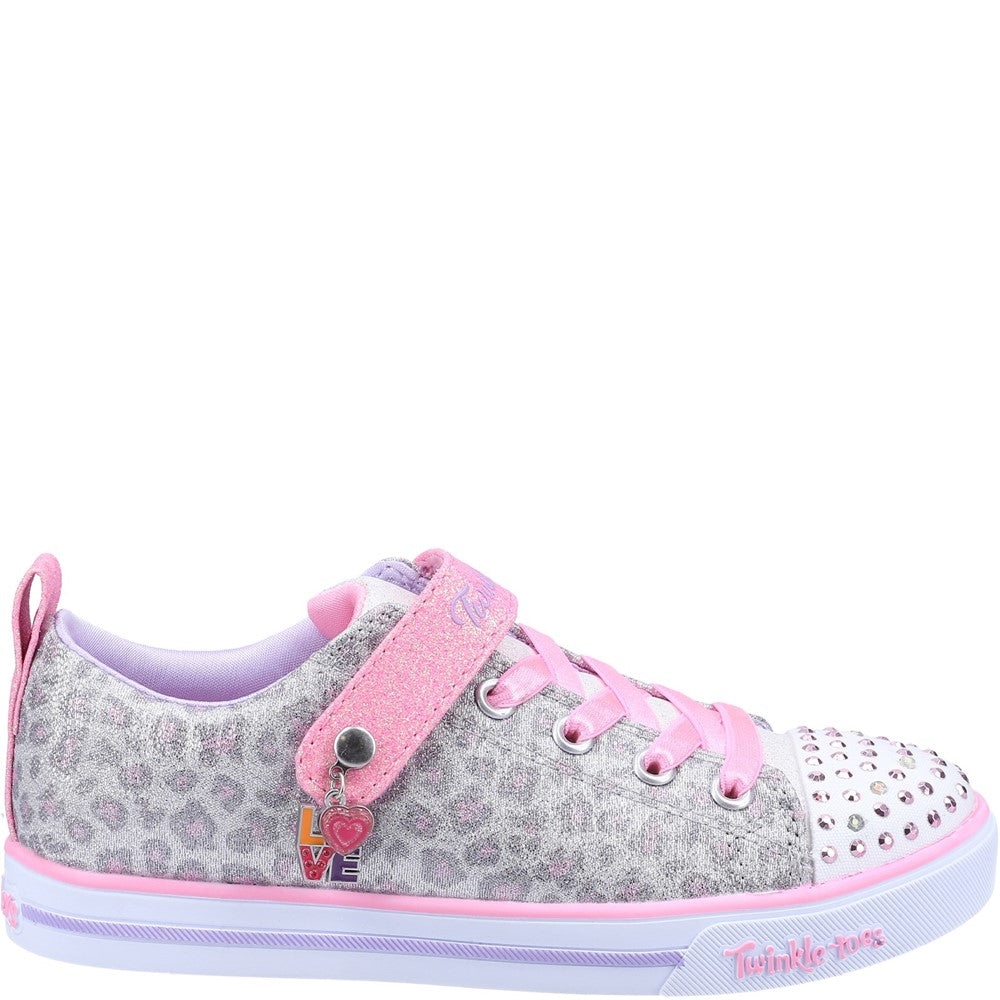 Girls' Skechers Twinkle Toes: Sparkle Lite Leopard Shines Shoe