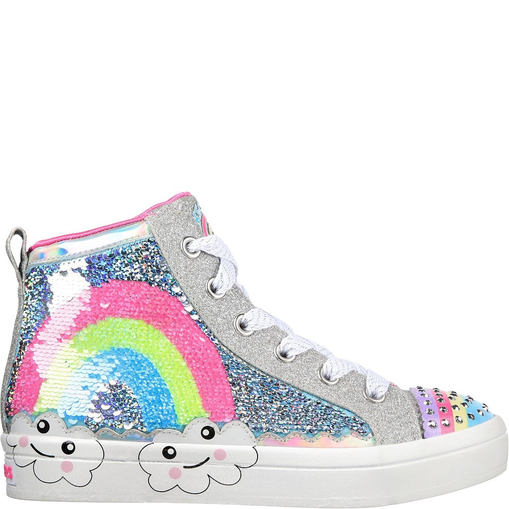 Girls' Skechers Flip Kicks Twi-Lites 2.0 Rainbow Daydreams Boot